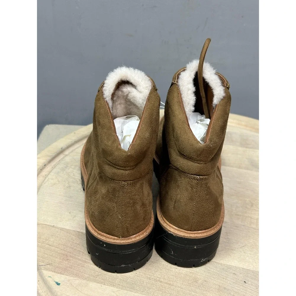 Indigo Rd. Boots Womens Size 8 Faux Suede Lug Sole Faux Fur Lined IRINDRO-R